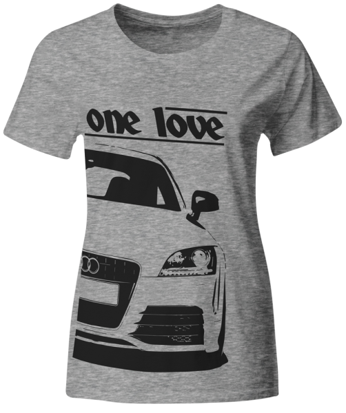 one love - T-Shirt (Girls) - Audi TT 8J Ash Grau / L