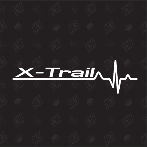 X-Trail Herzschlag - Sticker kompatibel mit Nissan