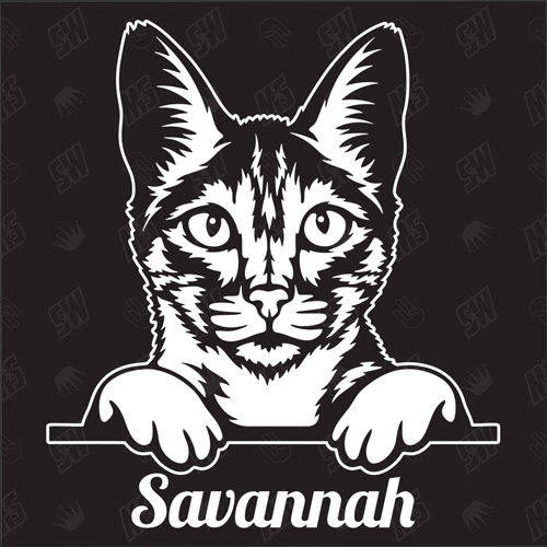 Savannah - Sticker, Aufkleber, Katze, Katzenaufkleber, Cat