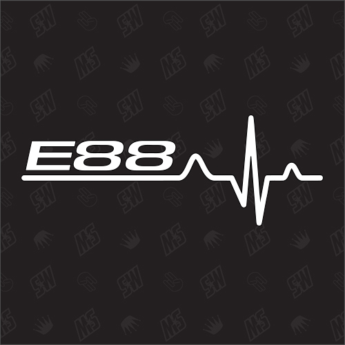 E88 Herzschlag - Sticker, Tuning Fan Aufkleber, BMW