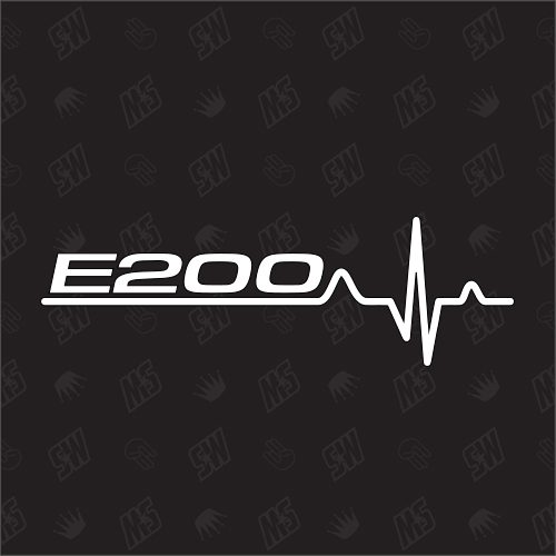 E200 Herzschlag - Sticker kompatibel mit Mercedes Benz