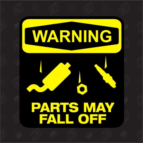 Warning - Parts... - Sticker