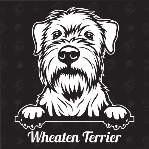 Wheaten Terrier Version 2 - Sticker, Hundeaufkleber, Autoaufkleber