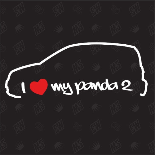 I love my Fiat Panda 2 - Sticker Bj.03-12