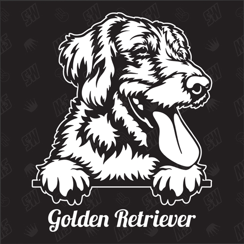 Golden Retriever Version 4 - Sticker, Hundeaufkleber, Autoaufkleber