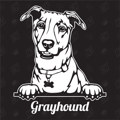 Greyhound Version 1 - Sticker, Hundeaufkleber, Autoaufkleber