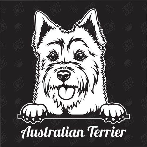 Australian Terrier Version 1 - Sticker, Hundeaufkleber, Autoaufkleber