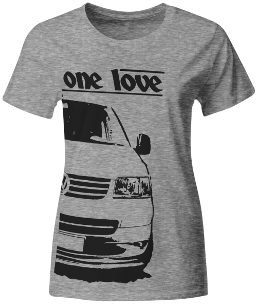 one love - T-Shirt (Girls) - VW T5 Bus Ash Grau / 2XL