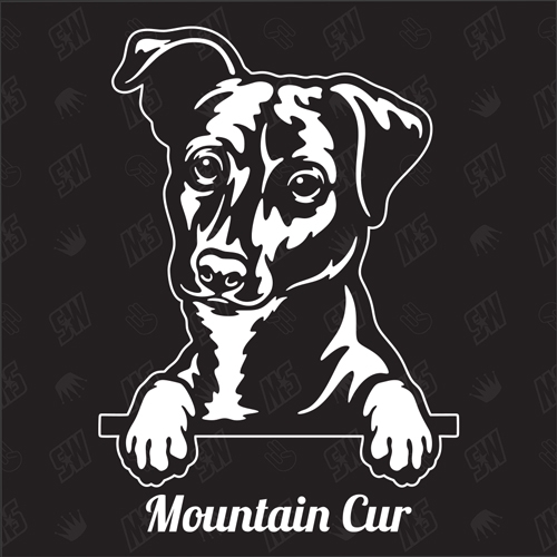 Mountain Cur Version 2 - Sticker, Hundeaufkleber, Autoaufkleber