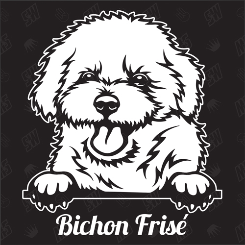 Bichon Frisé Version 1 - Sticker, Hundeaufkleber, Autoaufkleber