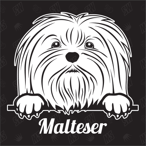 Malteser Version 1 - Sticker, Hundeaufkleber, Autoaufkleber