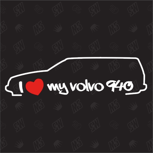 I love my 940 Kombi - Sticker kompatibel mit Volvo - Baujahr 1990 - 1994