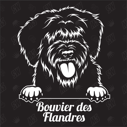 Bouvier des Flandres Version 1 - Sticker, Hundeaufkleber, Autoaufkleber