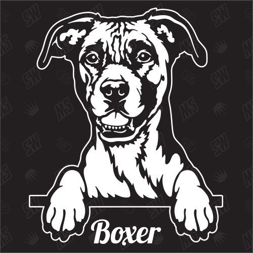 Boxer Version 1 - Sticker, Hundeaufkleber, Autoaufkleber