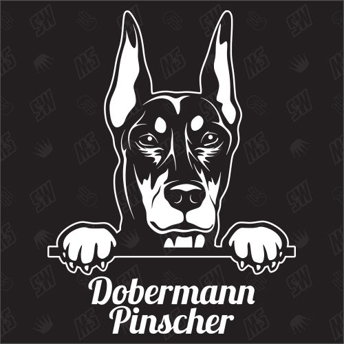 Dobermann Pinscher Version 1 - Sticker, Hundeaufkleber, Autoaufkleber
