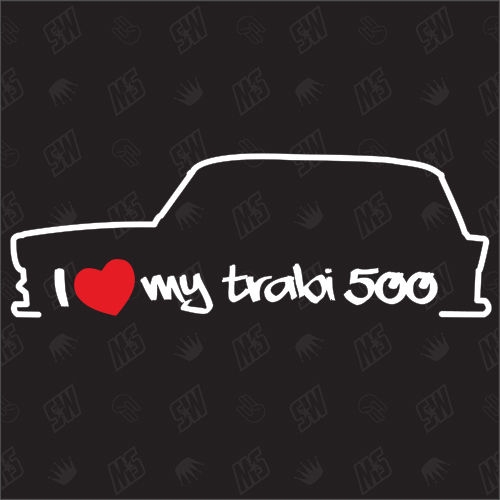 I love my Trabant 500 Kombi - Sticker