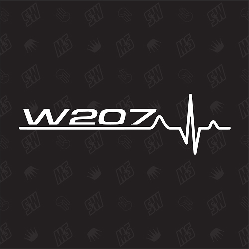 W207 Herzschlag - Sticker kompatibel mit Mercedes Benz