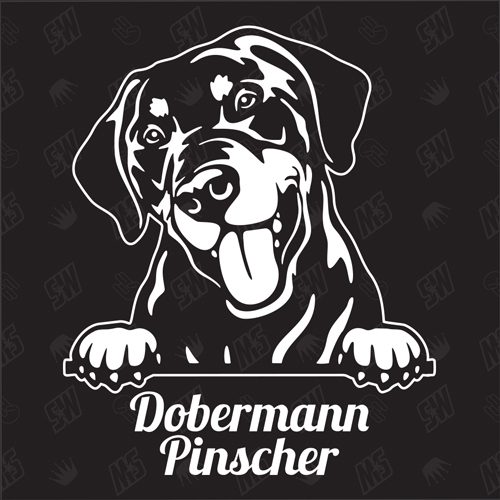 Dobermann Pinscher Version 2 - Sticker, Hundeaufkleber, Autoaufkleber