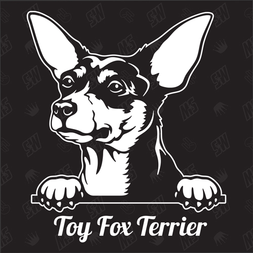 Toy Fox Terrier Version 1 - Sticker, Hundeaufkleber, Autoaufkleber
