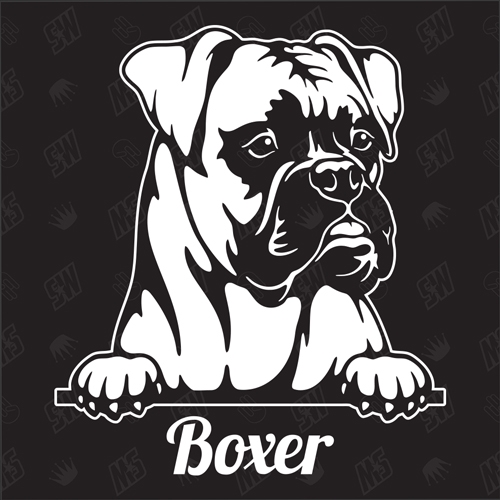 Boxer Version 6 - Sticker, Hundeaufkleber, Autoaufkleber