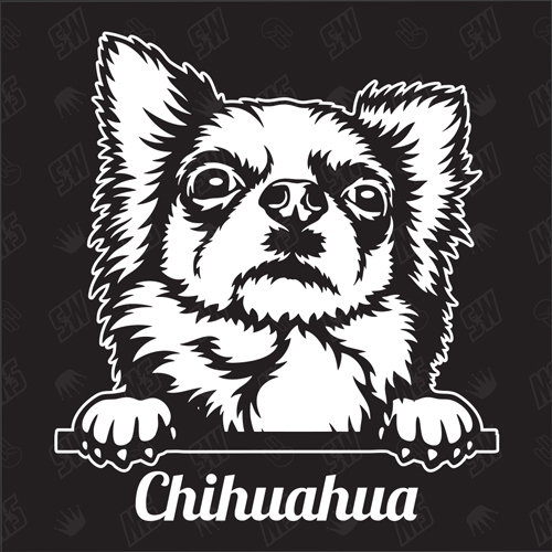 Chihuahua Version 6 - Sticker, Hundeaufkleber, Autoaufkleber