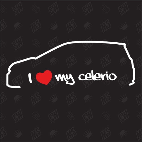 I love my Celerio - Sticker kompatibel mit Suzuki - Baujahr 2014