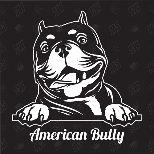 American Bully Version 2 - Sticker, Hundeaufkleber, Autoaufkleber