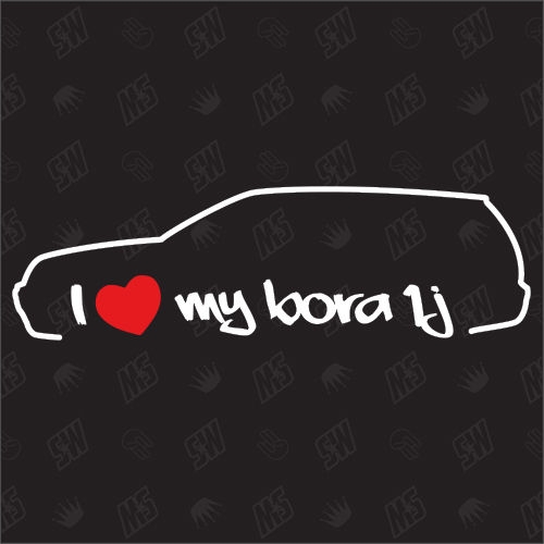 I love my Bora 1 Variant - Sticker kompatibel mit VW - Baujahr 1998 - 2005