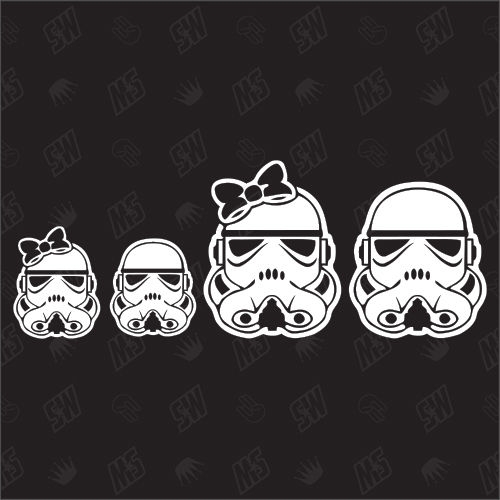 Star Wars Family with 1 girl + 1 boy - Sticker