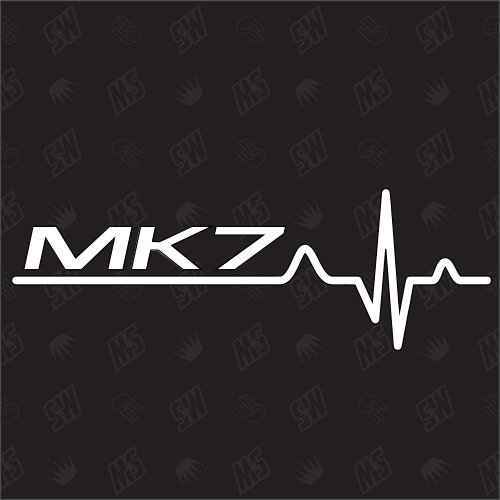 MK7 Herzschlag - Sticker kompatibel mit Ford