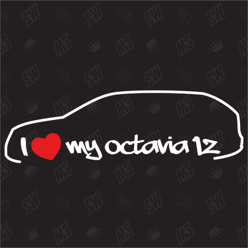 I love my Octavia 1Z Kombi - Sticker - Baujahr 2004 - 2012