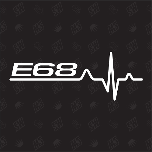 E68 Herzschlag - Sticker, Tuning Fan Aufkleber, BMW