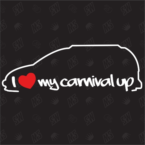 I love my Kia Carnival UP - Sticker, Bj. 98-01