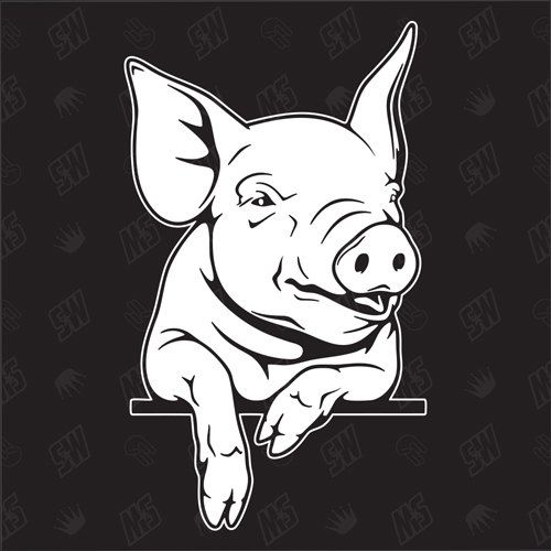 Schwein Version 1 - Schweinchen, Aufkleber, Pig, Ferkel, Sau, Autoaufkleber, Sticker, Bauernhof
