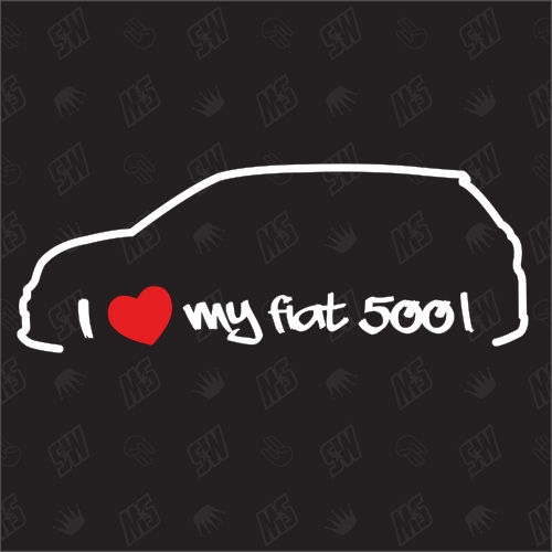 I love my Fiat 500l - Sticker ab Bj.12