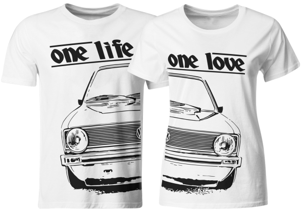one life - one love - Partner T-Shirts VW Golf 1 / GTI