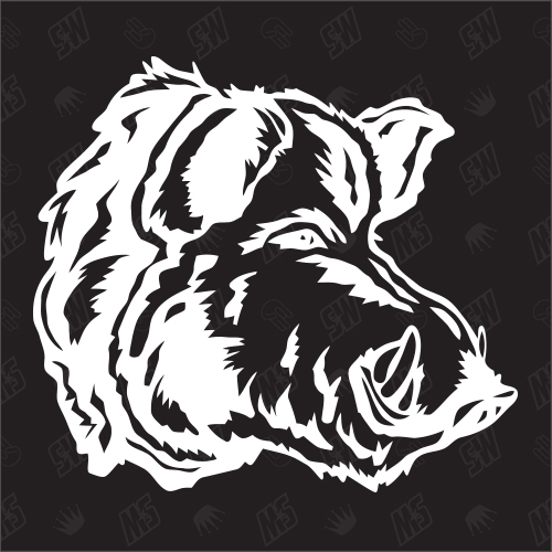 Wildschwein - Sticker, Kopf, Jäger, Wild, Wald