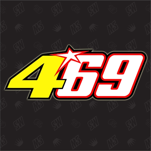 469 - Startnummer Nicky Hayden + Valentino Rossi Moto GP Sticker