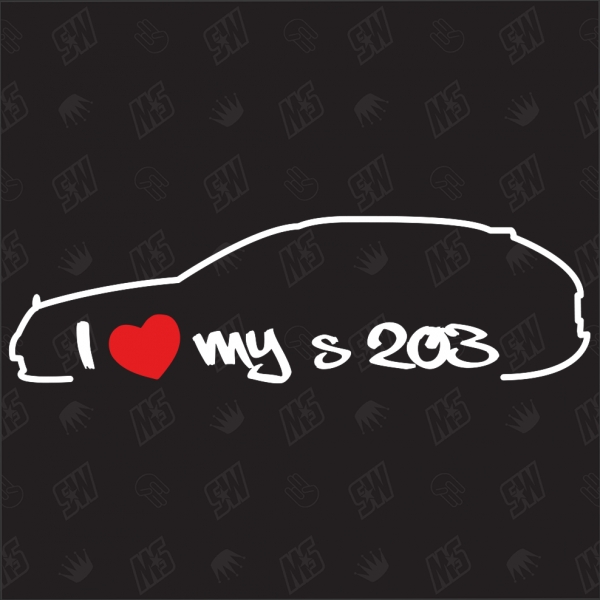 I love my Mercedes S203 - Sticker, Bj 01 - 04