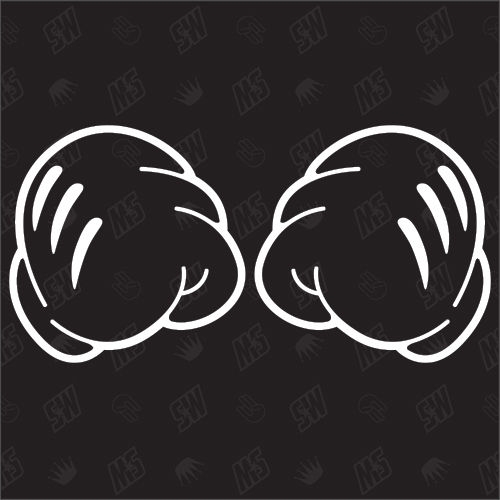 Boxing Mickey Hands - Sticker
