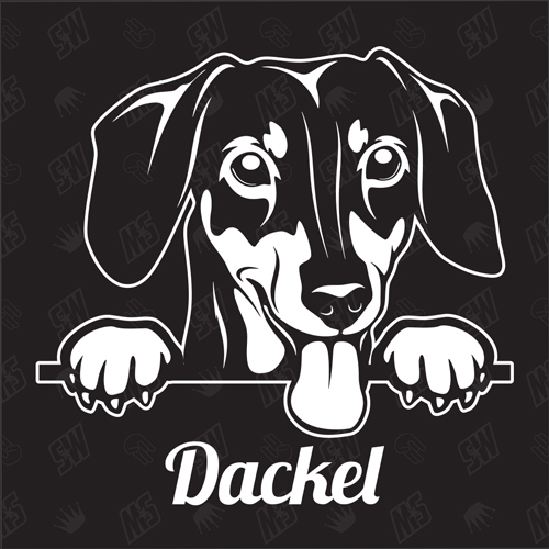 Dackel Dachshund Version 1 - Sticker, Hundeaufkleber, Autoaufkleber