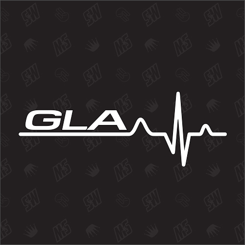 GLA Herzschlag - Sticker kompatibel mit Mercedes Benz
