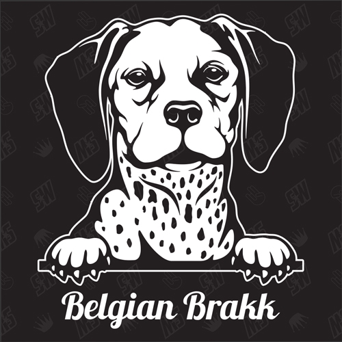 Belgian Brakk Version 1 - Sticker, Hundeaufkleber, Autoaufkleber