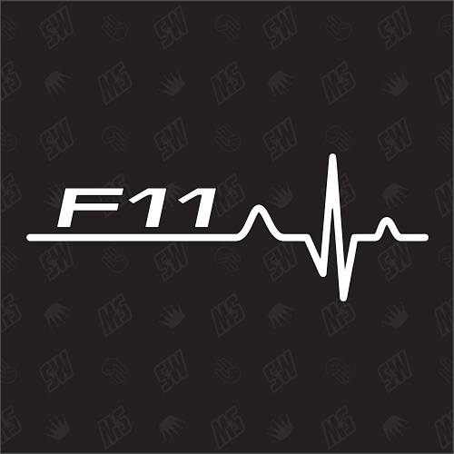 F11 Herzschlag - Sticker, Tuning Fan Aufkleber, BMW