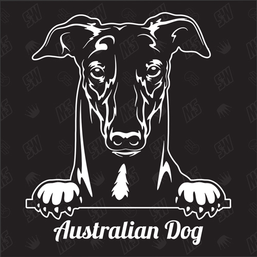 Australian Dog Version 1 - Sticker, Hundeaufkleber, Autoaufkleber