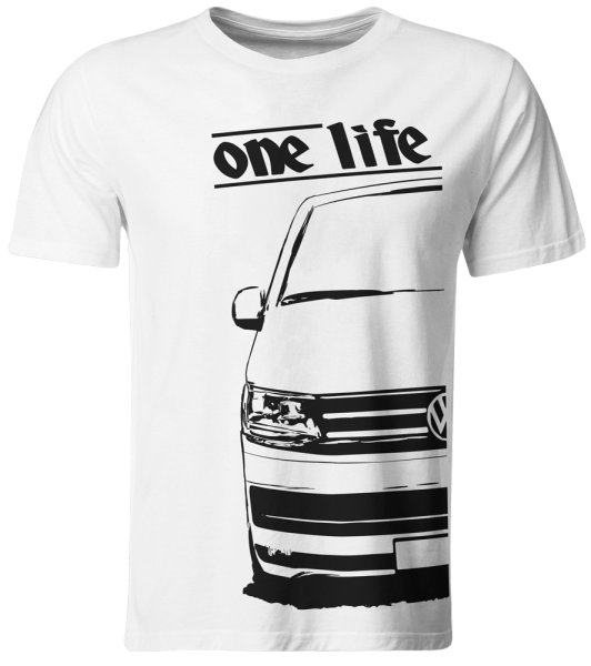 one life - T-Shirt (Boys) - VW T6 Bus Weiß / 2XL