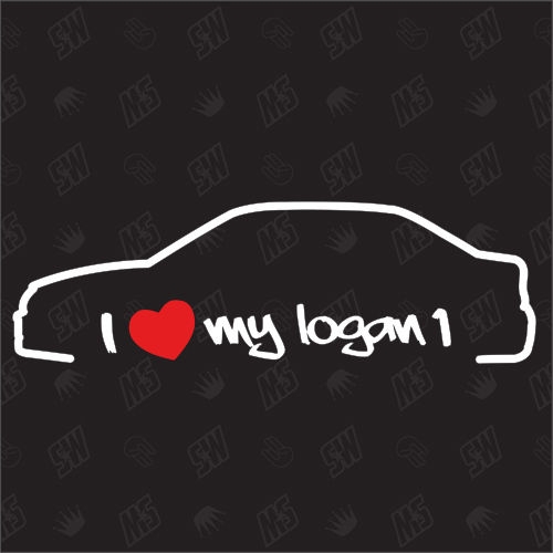 I love my Logan 1 - Sticker - Baujahr 2004 - 2008 - Mioveni