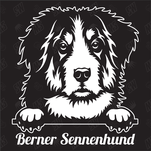 Berner Sennenhund Version 11 - Sticker, Hundeaufkleber, Autoaufkleber
