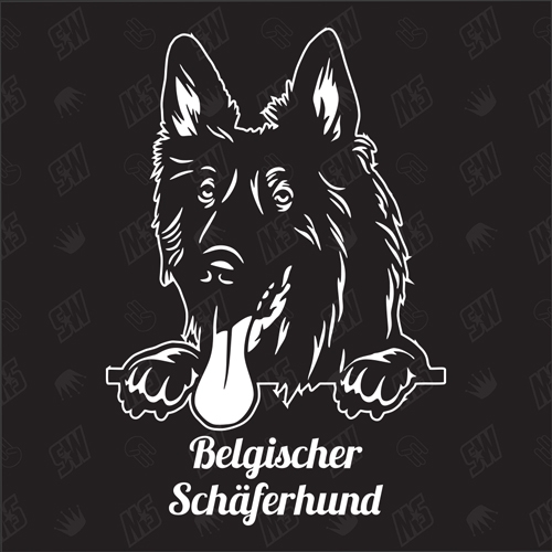 Belgischer Schäferhund Version 3 - Sticker, Hundeaufkleber, Autoaufkleber