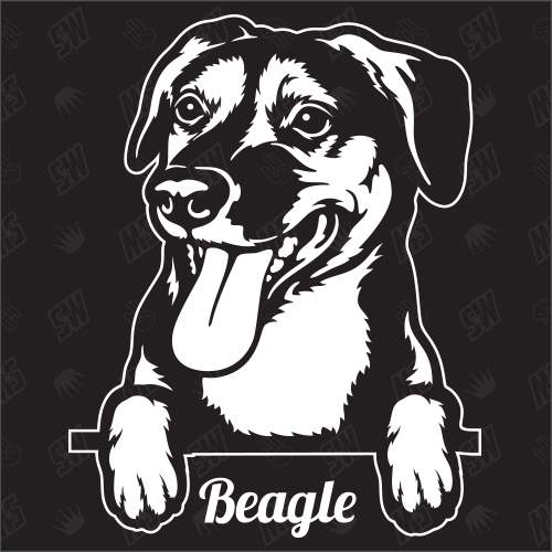 Beagle Jagdhund Version 3 - Sticker, Hundeaufkleber, Autoaufkleber